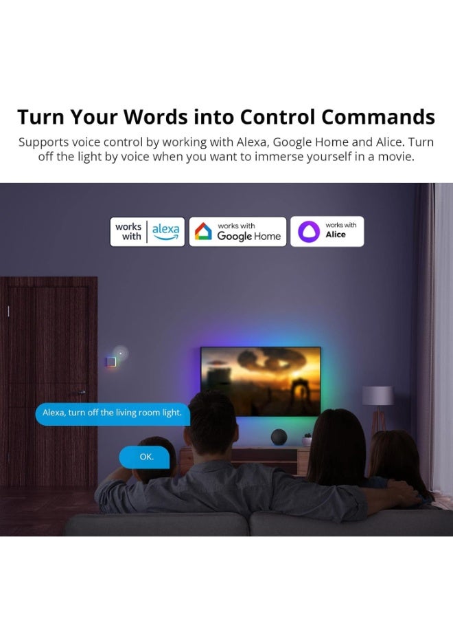 سونوف سويتش حائط ذكي SONOFF TX Ultimate ثنائي المفاتيح (2 Gang) بلمس كامل مع إضاءة RGB، يوفر تحكمًا باللمس الكامل، والتحكم عبر الأتمتة، والتحكم الصوتي، والتحكم الذكي ثنائي الاتجاه، مع غطاء قابل للاستبدال، ومتوافق مع Alexa و Google Home، باللون الأبيض. - Image 3